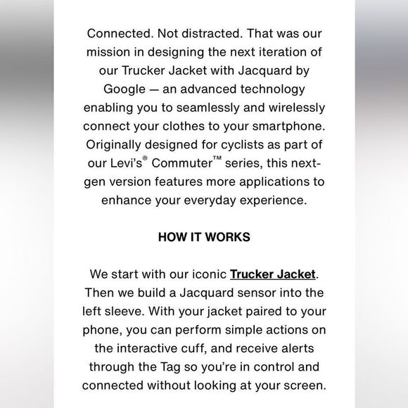 Levis Jauquard Denim Trucker Smart Jacket by Google - Picture 10 of 13